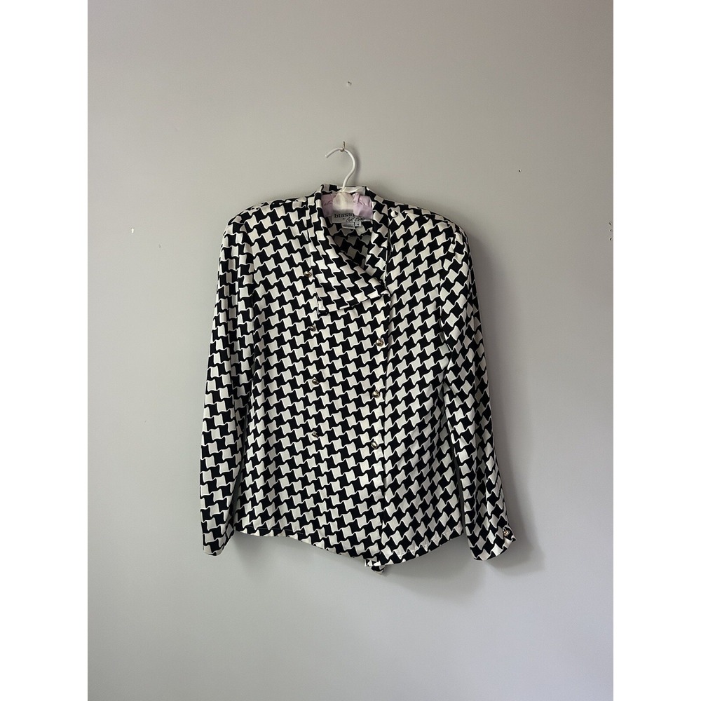 Vintage Bill Blass Blassport Women's Size 4 Double Breasted Blouse‎ 100% Silk